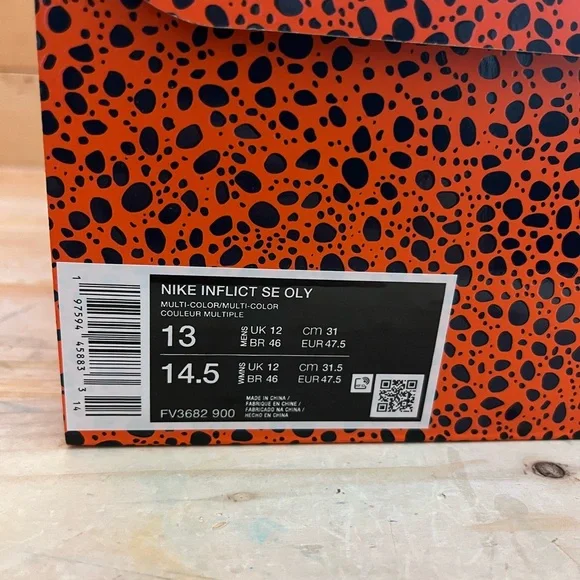 Brand New Inflict SE Olympic 'Safari' Orange Wrestling shoes FV3682-900 Men's 13 - Picture 6 of 7